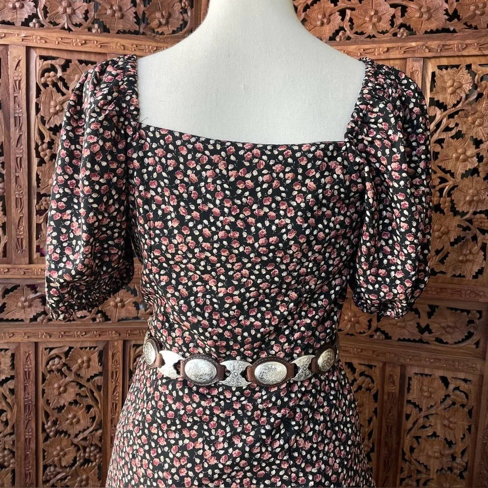 RESET Floral Ditsy Puff-Sleeve Mini Dress - Picture 6 of 10